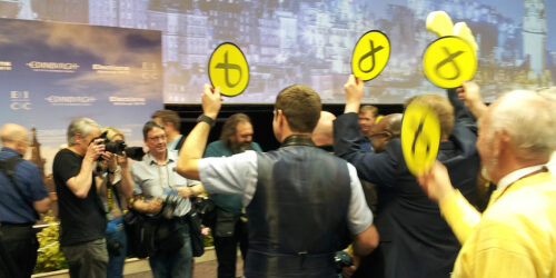 SNP supporters on 2015 election night