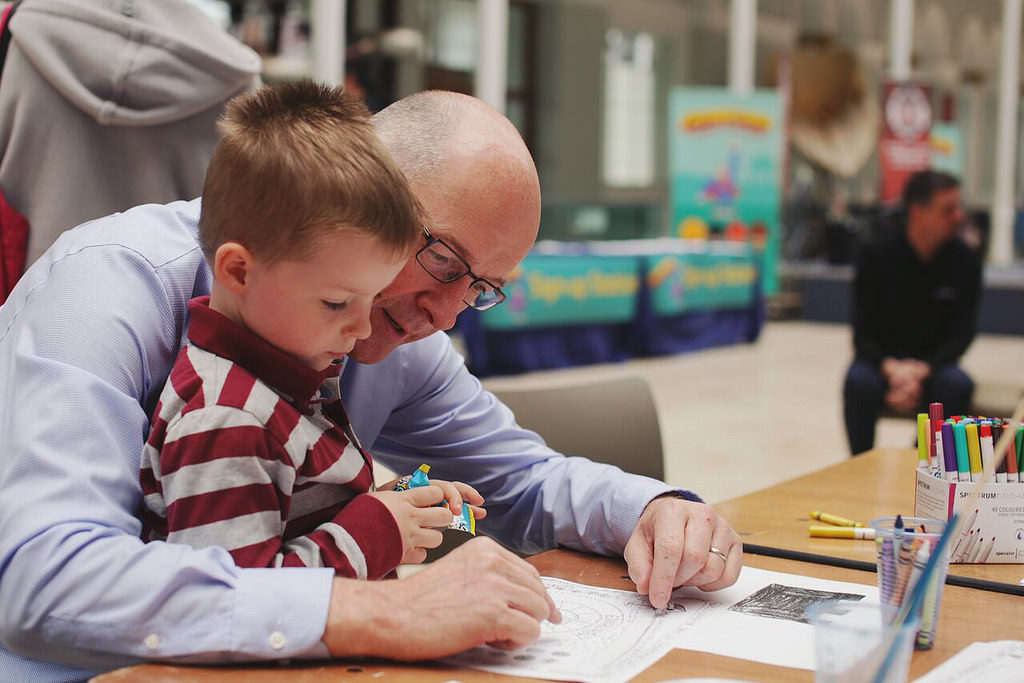 John Swinney, Scottish education secretary, in classroom