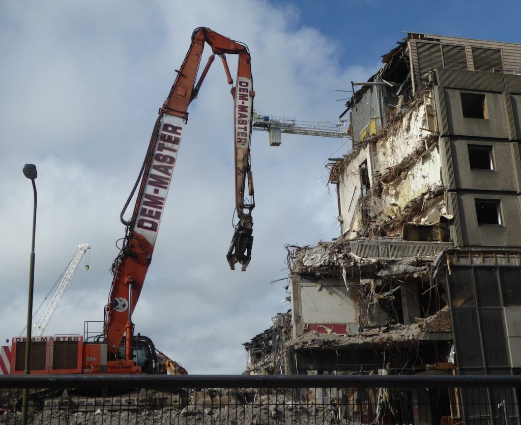 A wrecking ball in Edinburgh St James