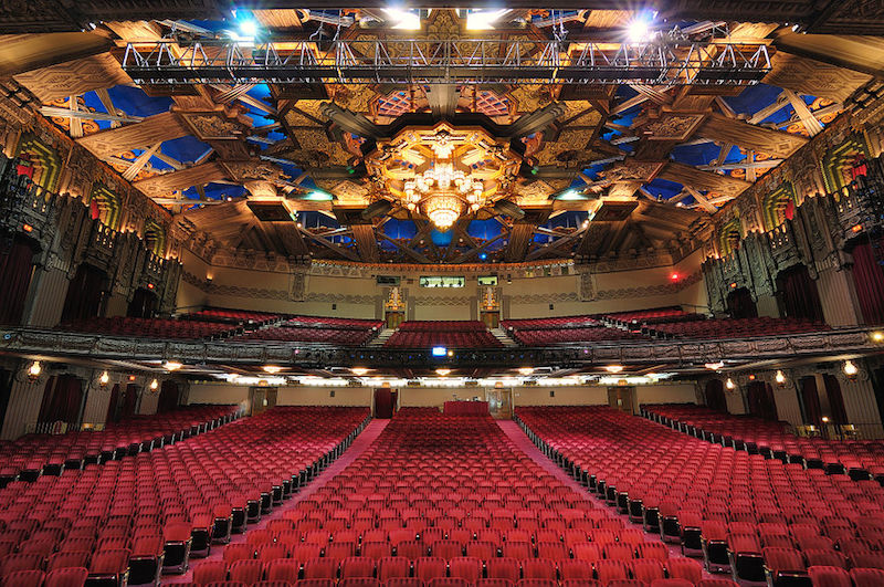 View from the stage of the Pantages Theatre in Hollywood, CA where Stop Making Sense was made. By Christian Dionne  in the public domain 