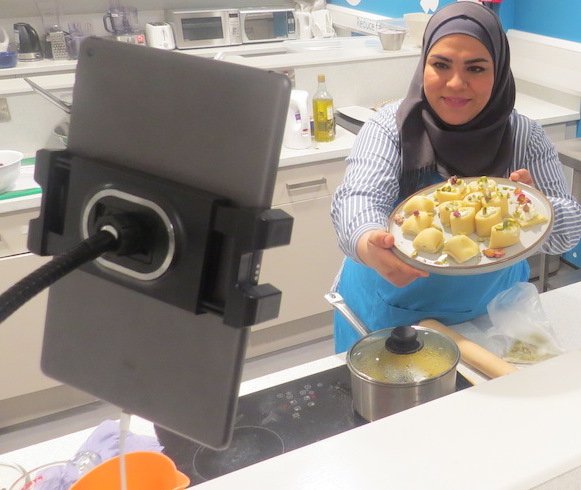 Online Syrian Supper Club with Nouri at Cyrenians Flavour and Haver community kitchen. Picture Jonathan Trew