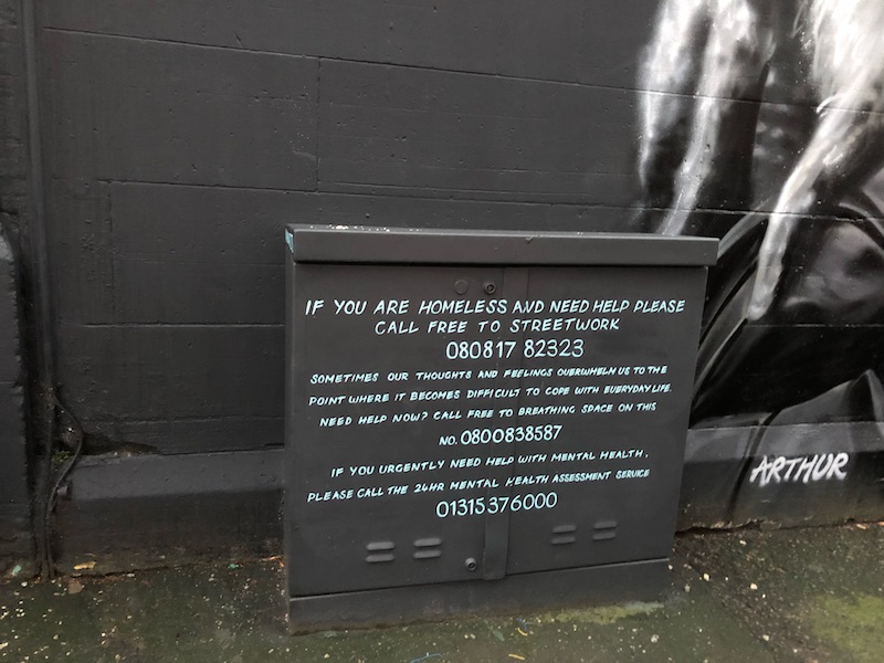 An adv for Streetwork, supporting homeless