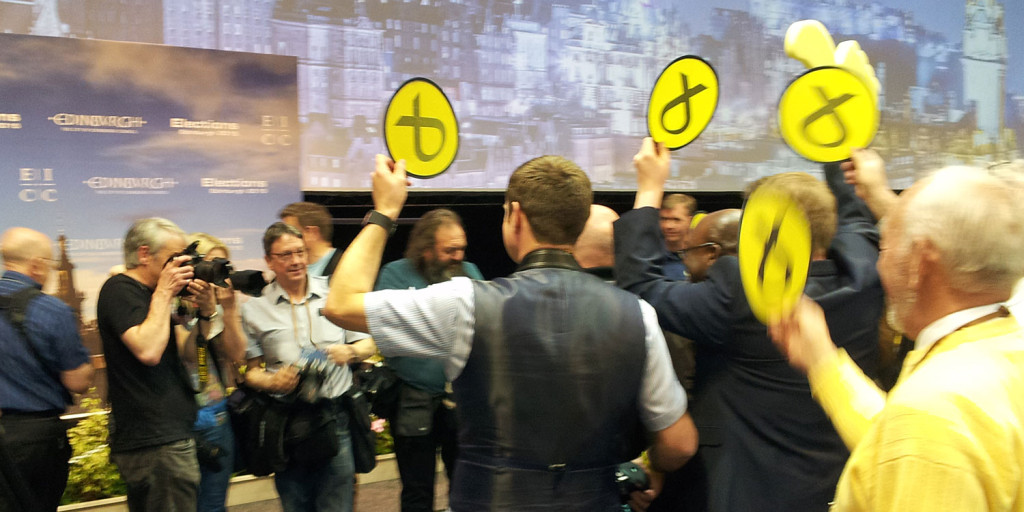SNP supporters on 2015 election night