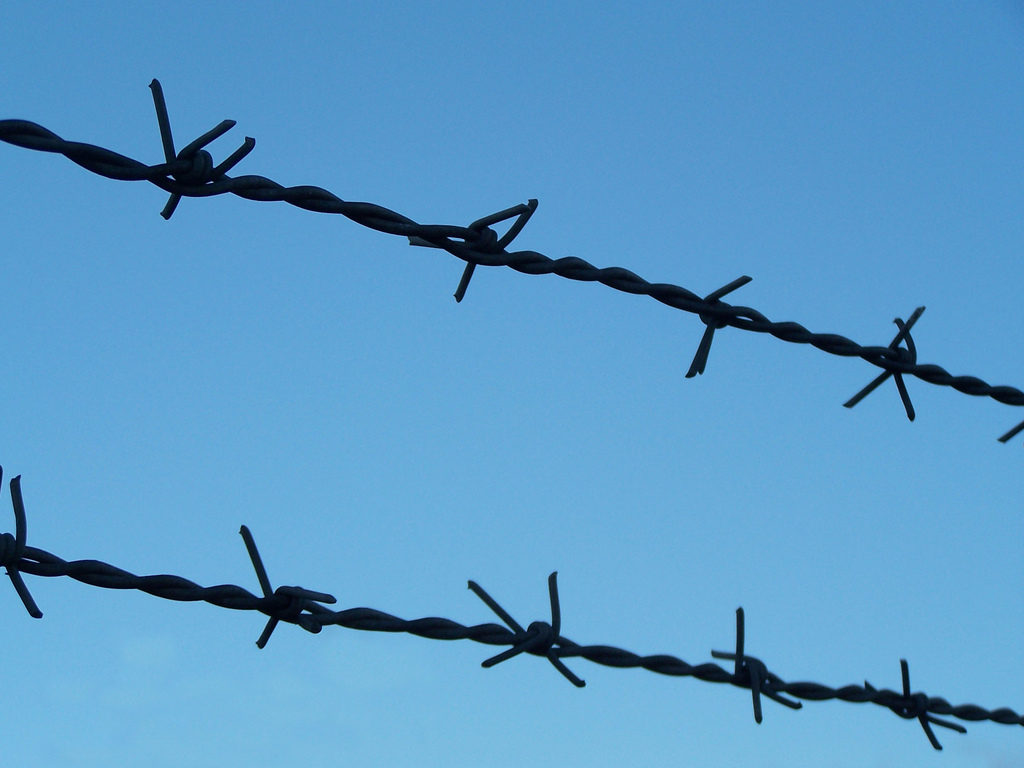 Barbed wire in the sky: image Valerie Everett CC By-SA.20