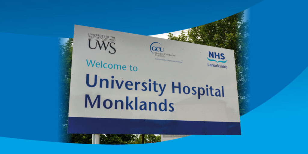 Cover of NHSL consultation report 'Welcome to University Hospital Monklands' 