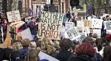 Young people on Global Climate strike in London March 2019. Picture by Garry Knight