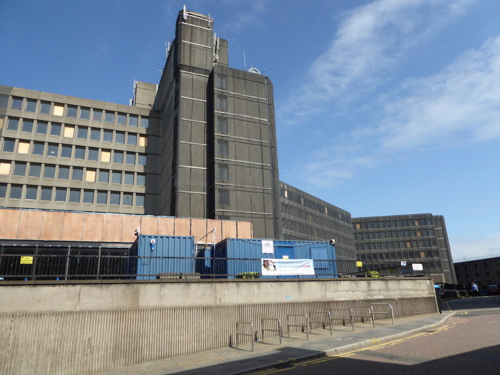 The former New St Andrew House. The gaunt, grey brutalist look of the 1960s