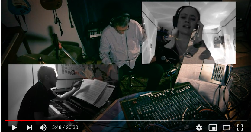Screenshot of Giles Perring broadcasting his event to the world from the Isle of Jura studio
