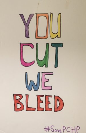 You Cut We Bleed, Edinburgh community poster campaign against 2019 city council budget cuts