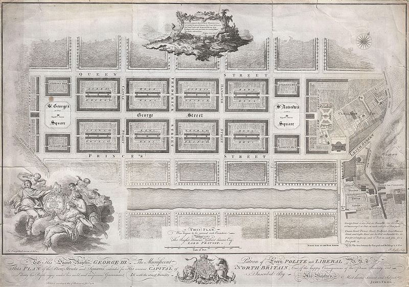 James Craig's plan for the New Town 1776: This file was provided to Wikimedia Commons by Geographicus Rare Antique Maps,