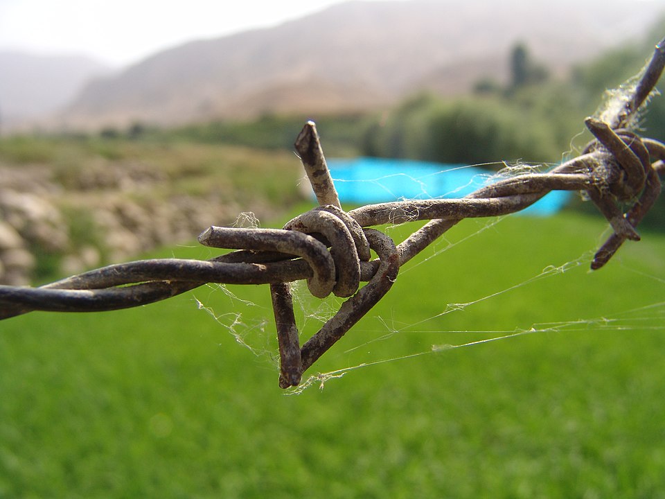 A Close-up of Barbed Wire By درفش کاویانی - Own work, CC BY-SA 3.0, httpss://commons.wikimedia.org/w/index.php?curid=18178137