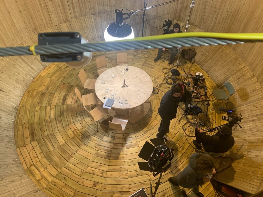 Inside the Wall of Death, seen from the viewing platform at the Revelator in Glasgow